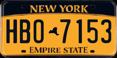 NY license plate HBO7153