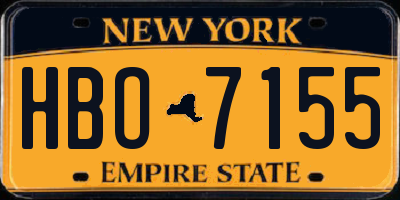 NY license plate HBO7155