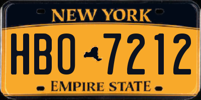NY license plate HBO7212