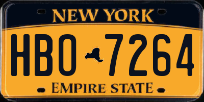 NY license plate HBO7264