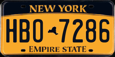 NY license plate HBO7286