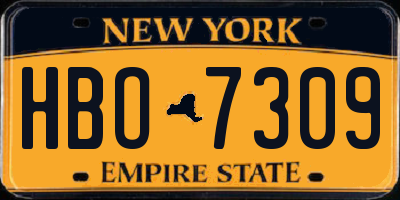 NY license plate HBO7309