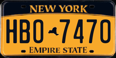 NY license plate HBO7470