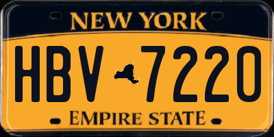 NY license plate HBV7220