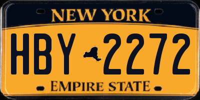 NY license plate HBY2272