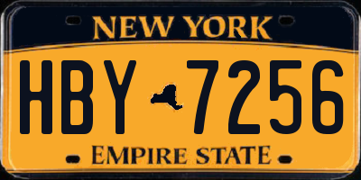 NY license plate HBY7256