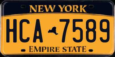 NY license plate HCA7589