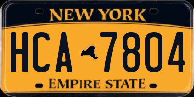 NY license plate HCA7804