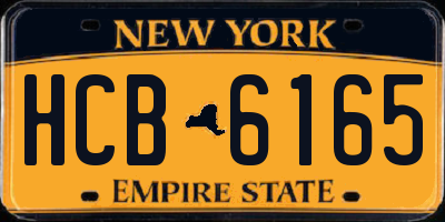NY license plate HCB6165