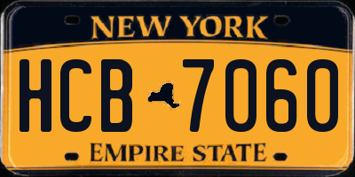 NY license plate HCB7060