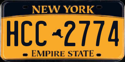NY license plate HCC2774