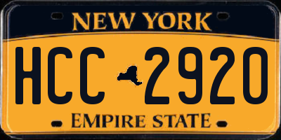NY license plate HCC2920