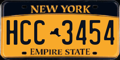 NY license plate HCC3454