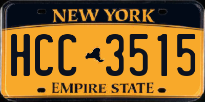 NY license plate HCC3515