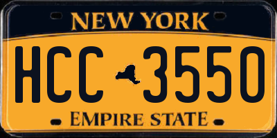 NY license plate HCC3550
