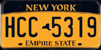 NY license plate HCC5319