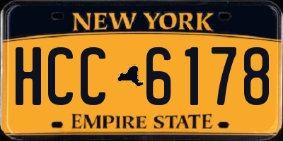 NY license plate HCC6178