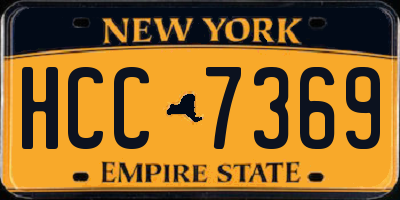 NY license plate HCC7369