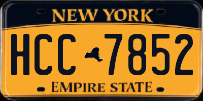 NY license plate HCC7852