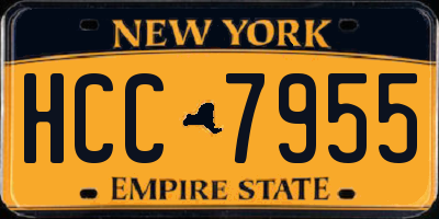 NY license plate HCC7955