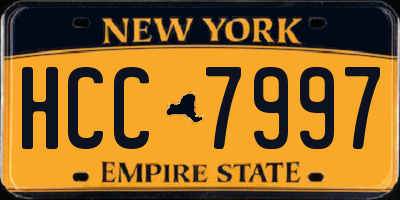 NY license plate HCC7997