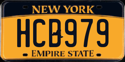 NY license plate HCD979