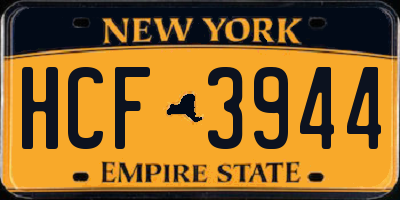 NY license plate HCF3944