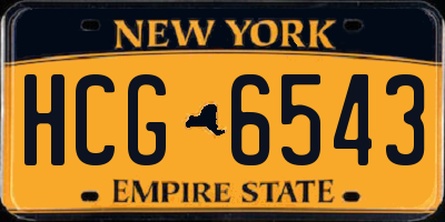 NY license plate HCG6543