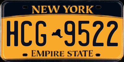 NY license plate HCG9522