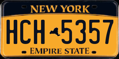 NY license plate HCH5357