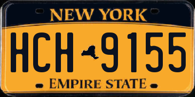 NY license plate HCH9155