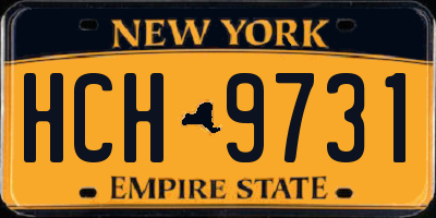 NY license plate HCH9731