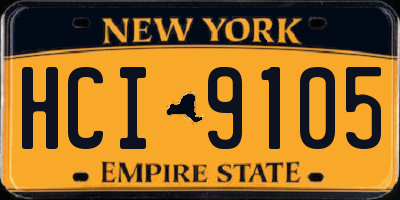 NY license plate HCI9105
