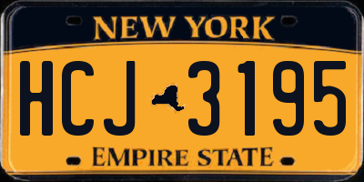 NY license plate HCJ3195
