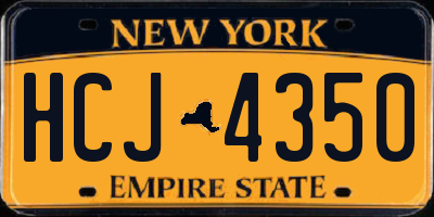 NY license plate HCJ4350