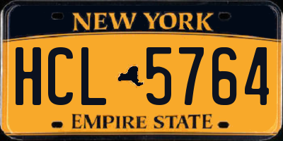 NY license plate HCL5764