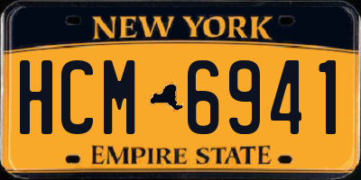 NY license plate HCM6941