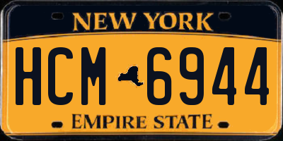 NY license plate HCM6944