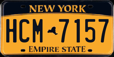 NY license plate HCM7157