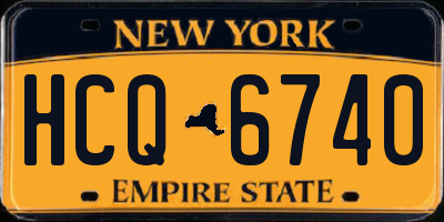 NY license plate HCQ6740