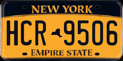 NY license plate HCR9506