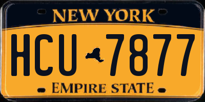 NY license plate HCU7877