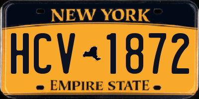 NY license plate HCV1872