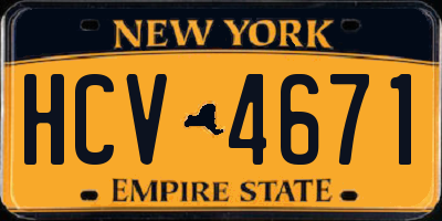 NY license plate HCV4671