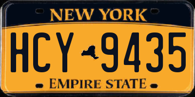 NY license plate HCY9435