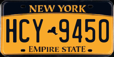 NY license plate HCY9450