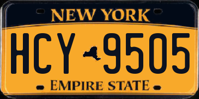 NY license plate HCY9505
