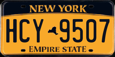 NY license plate HCY9507