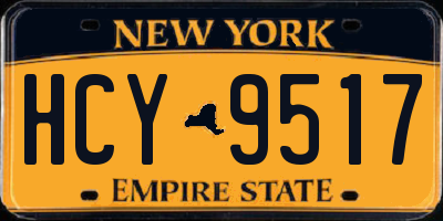 NY license plate HCY9517
