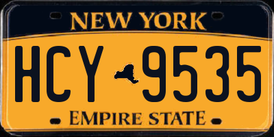 NY license plate HCY9535